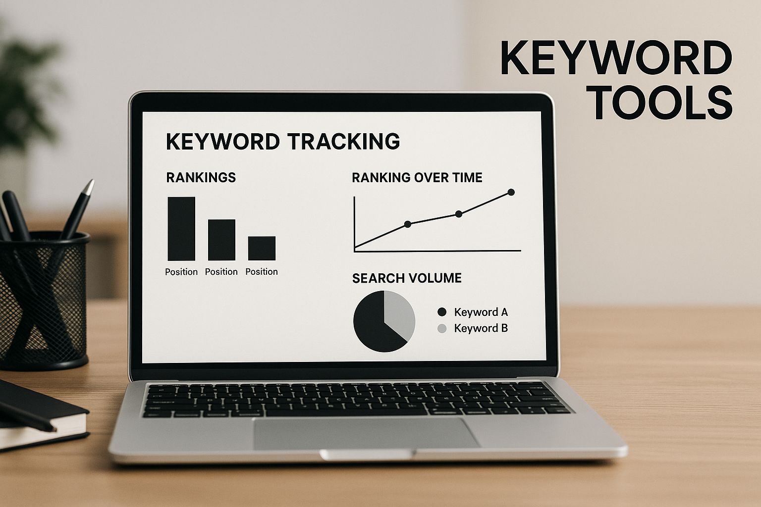 Infographic about how to track keyword rankings