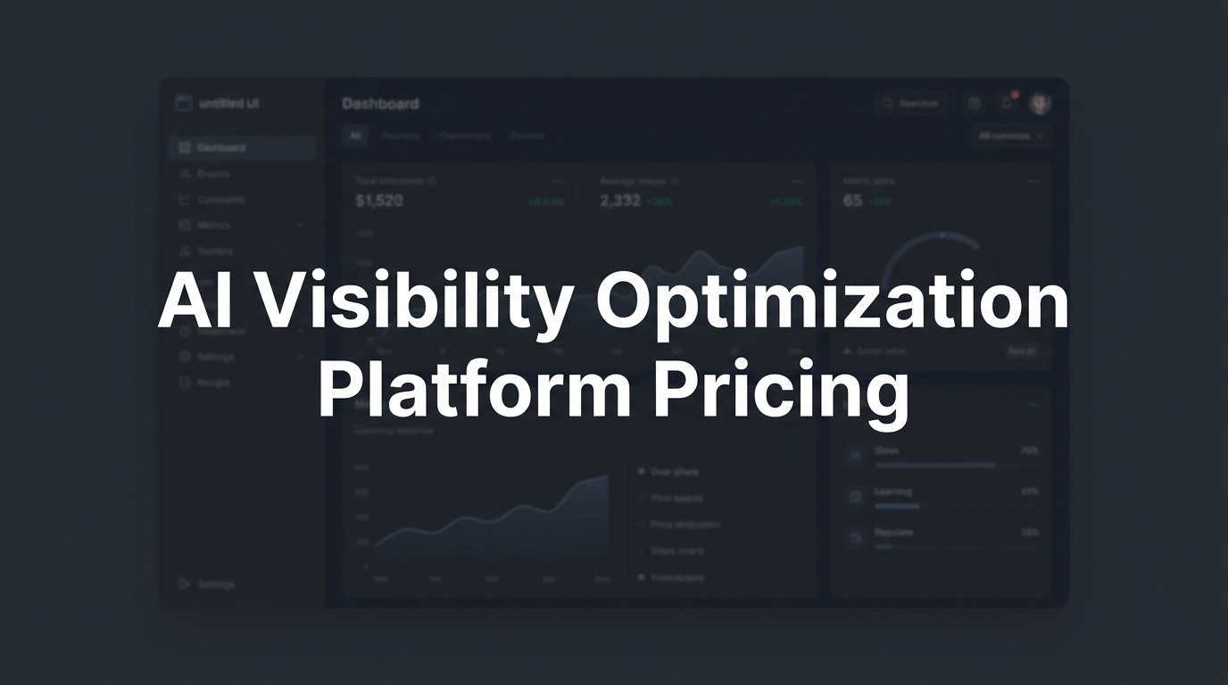 AI Visibility Optimization Platform Pricing Guide 2026